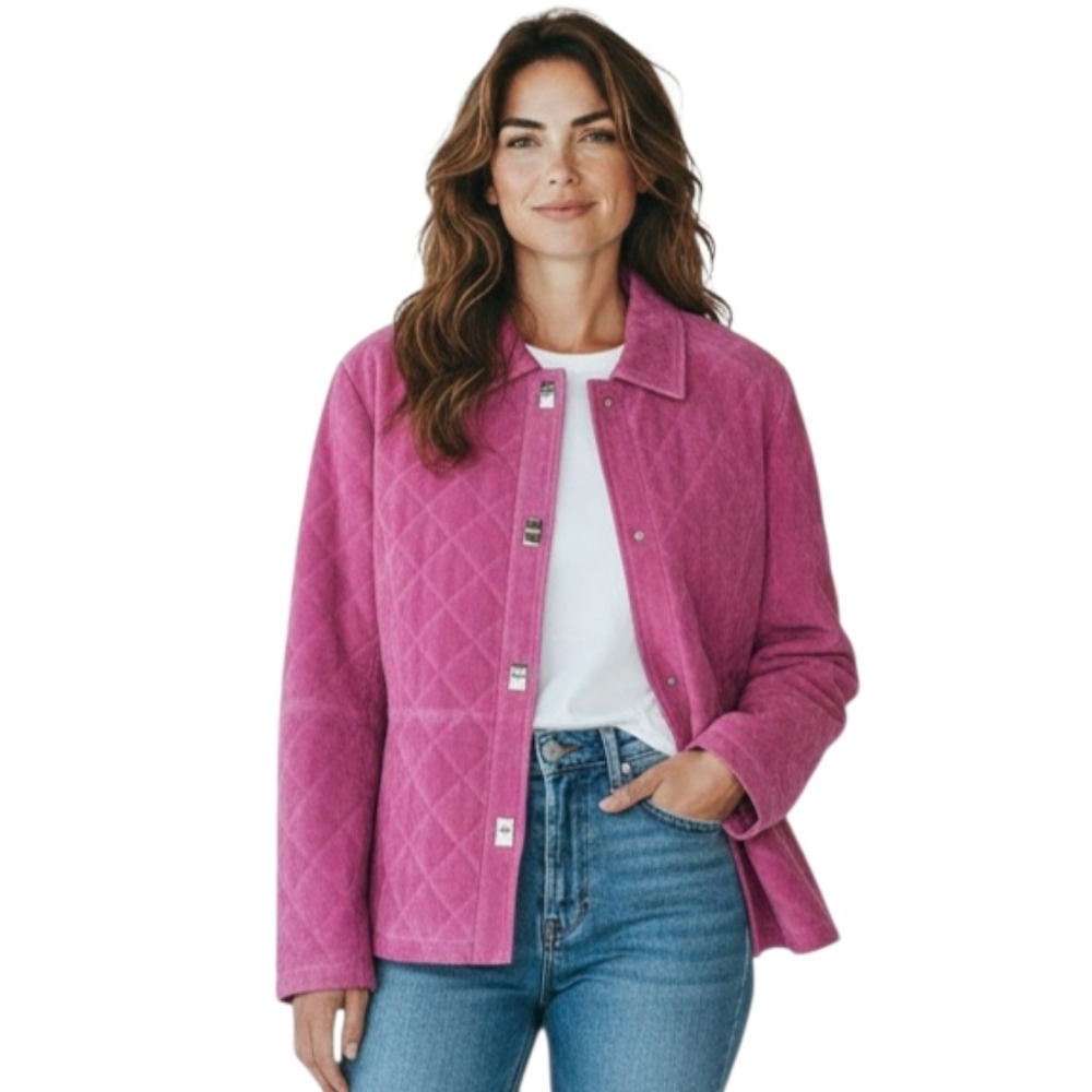 Chadwicks Pink Leather‎ Jacket Size Medium